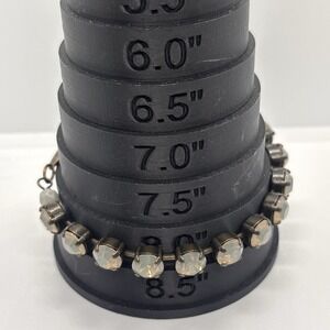 Sabika Bracelet Womens Multicolor Austrian Crystal White Silver Tone Adjustable